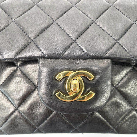 シャネル CHANEL ダブルフラップ マトラッセ ココマーク ショルダーバッグ ブラック WS1351