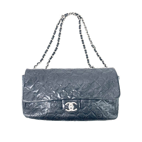 シャネル CHANEL アイコン マトラッセ ココマーク ショルダーバッグ レザー ブラック eit1670