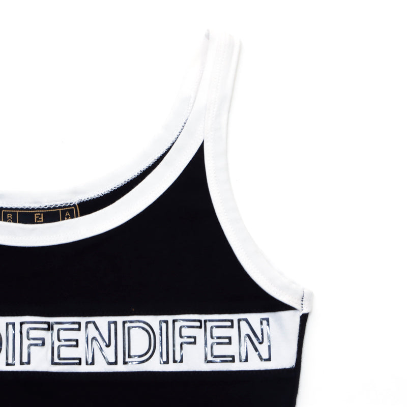 美品　希少　フェンディ FENDI トップス　タンクトップ フェンディ FENDI ロゴ シンプル タンクトップ ブラック WS1385 – NUIR