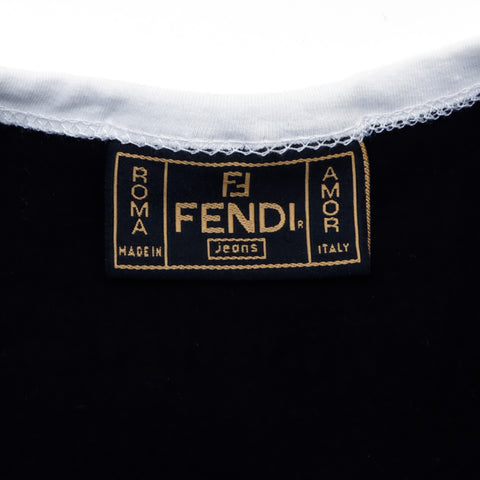 フェンディ FENDI ロゴ シンプル タンクトップ ブラック WS1385