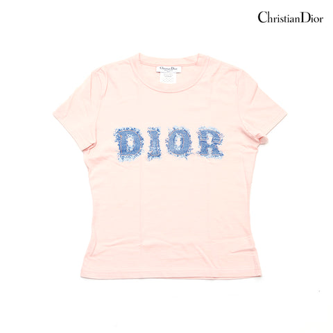 クリスチャンディオール Christian Dior 半袖Ｔシャツ ピンクベージュ