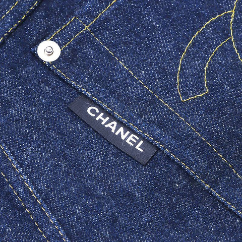 シャネル CHANEL デニム ショートパンツ ネイビー WS1400 – NUIR VINTAGE