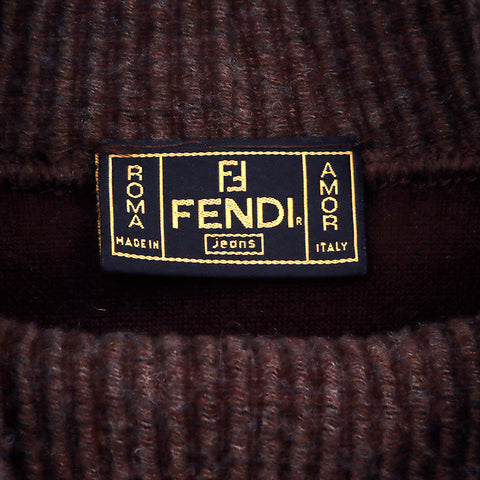 フェンディ FENDI トップス セーター ニット ブラウン WS1405
