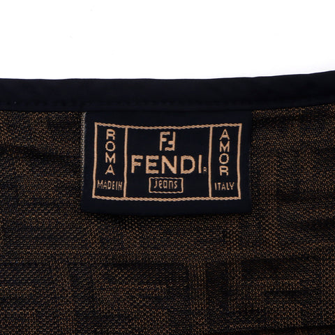 フェンディ FENDI モノグラム ズッカ タンクトップ キャミソール ブラウン WS1512