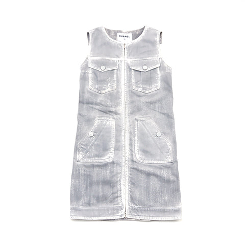 chanel denim dress CHANEL CC Pre Fall 2014 Paris Dallas Blue Denim Dress