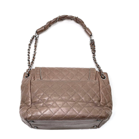 シャネル CHANEL ココマーク チェーン カーフスキン チェーン ショルダーバッグ VINTAGE 中古 定番 ブラウン WS1556