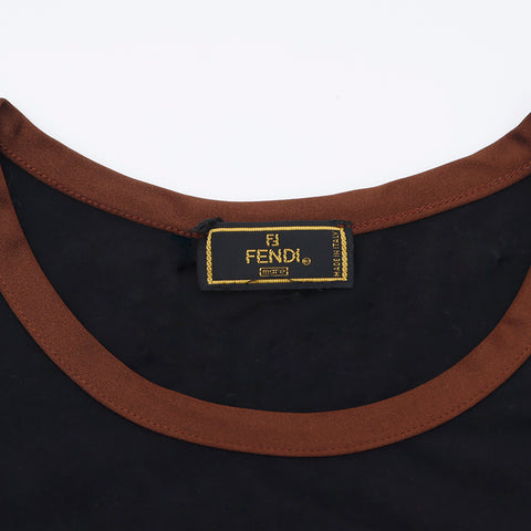 フェンディ FENDI サイズ40 半袖Ｔシャツ コットン ブラック WS1594