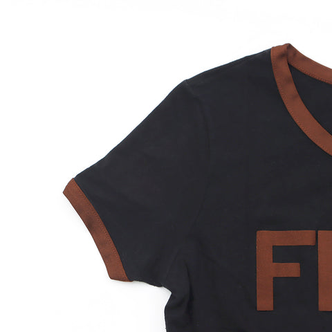 フェンディ FENDI サイズ40 半袖Ｔシャツ コットン ブラック WS1594