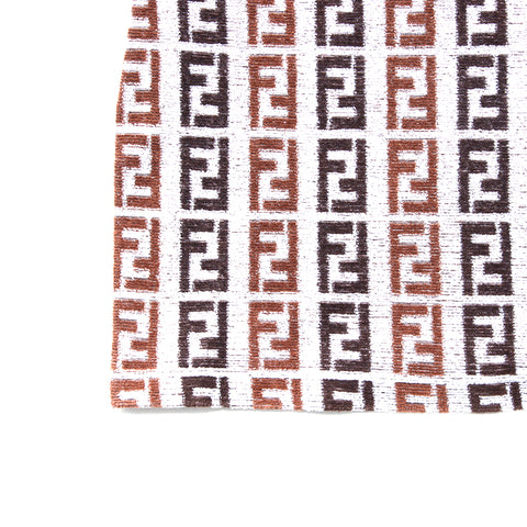 フェンディ FENDI ズッカ タオル ファブリック サイズ40 半袖Ｔシャツ コットン ブラウン WS1595
