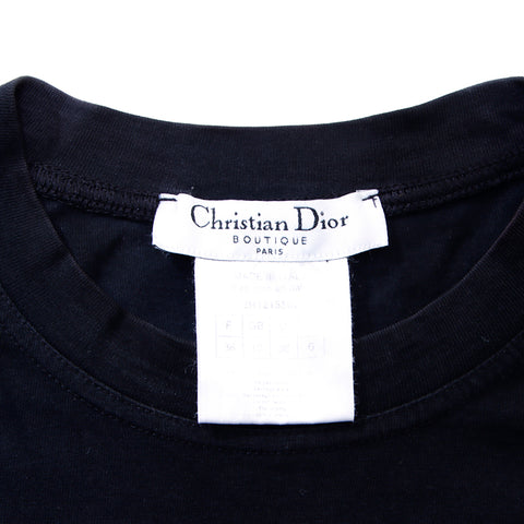 クリスチャンディオール Christian Dior アディクト ロゴ サイズ38 半袖Ｔシャツ コットン ブラック WS1598