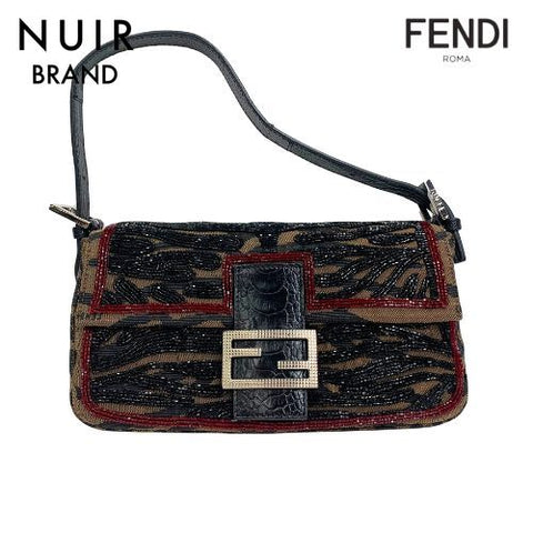 FENDI Mamma Bucket One Handbag Brown WS1650