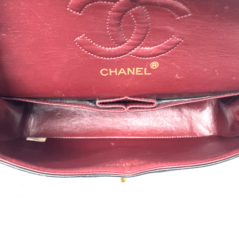 Chanel double rabat Matelasse Sac d'épaule noir WS1696