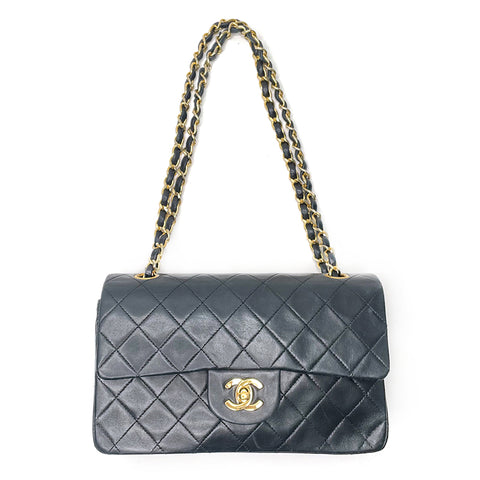 Chanel double rabat Matelasse Sac d'épaule noir WS1696