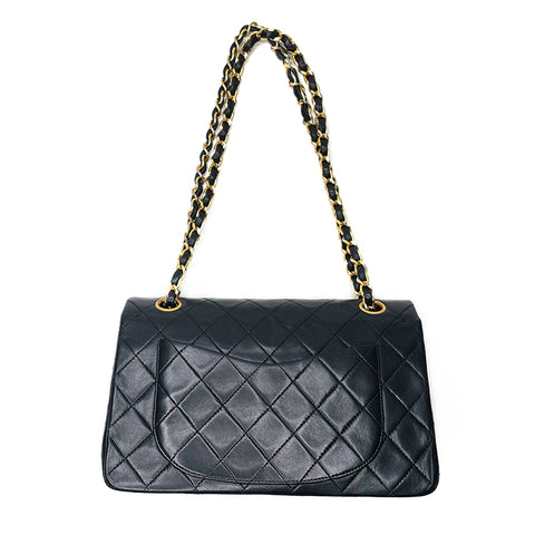 Chanel double rabat Matelasse Sac d'épaule noir WS1696