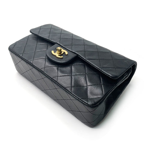 Chanel double rabat Matelasse Sac d'épaule noir WS1696