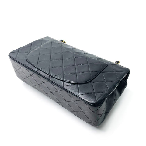 Chanel double rabat Matelasse Sac d'épaule noir WS1696