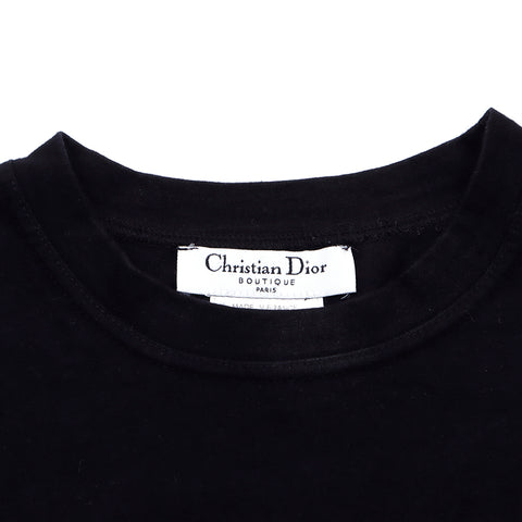 クリスチャンディオール Christian Dior ロゴプリント サイズ38 半袖Ｔシャツ VINTAGE 中古 定番 コットン ブラック WS1731