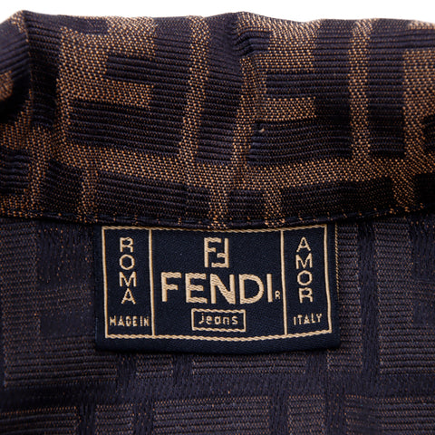 フェンディ FENDI ズッカ柄 ベスト ブラウン WS1738