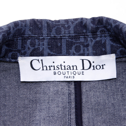 クリスチャンディオール Christian Dior デニム モノグラム フライト テーラードジャケット ネイビー WS1740