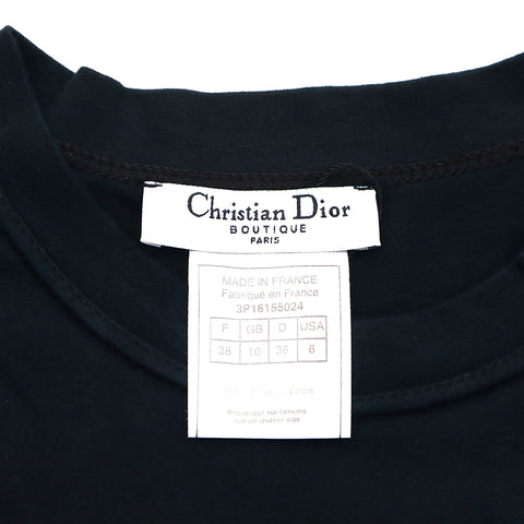 クリスチャンディオール Christian Dior サイズ38 2016年 半袖Ｔシャツ VINTAGE 中古 定番 コットン ブラック×ブルー WS1743