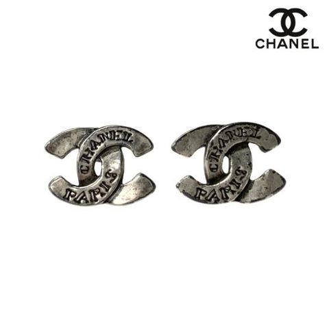 シャネル CHANEL ココマーク ロゴ イヤリング シルバー WS1789