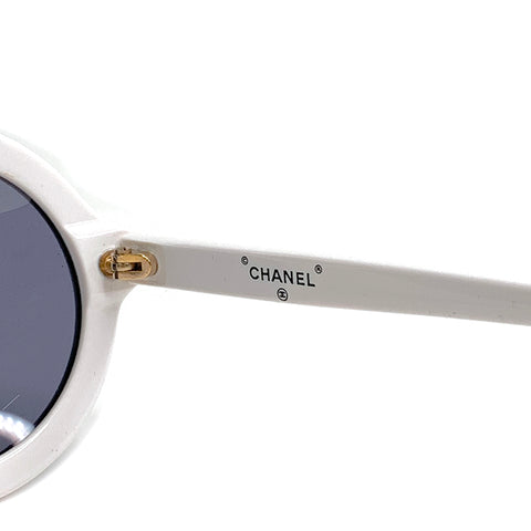 シャネル CHANEL ラウンド ココマーク サングラス ホワイト WS1916