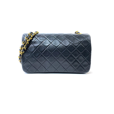 シャネル CHANEL フルフラップ マトラッセ 1991-1994年 ショルダーバッグ VINTAGE 中古 定番 ラムスキン ブラック WS1923