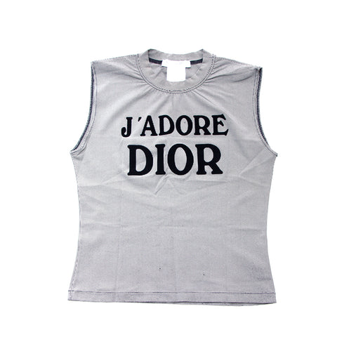 クリスチャンディオール Christian Dior スリーブレスカットソー サイズ42 カットソー ナイロン グレー WS1932