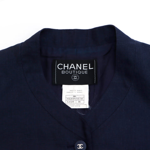 Chanel Coco Button Jacket Navy WS1956