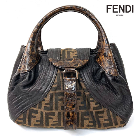 フェンディ FENDI ズッカ スパイバッグ ショルダーバッグ VINTAGE 中古 定番 ブラウン WS2010