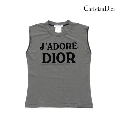 クリスチャンディオール Christian Dior ノースリーブ  サイズ40 タンクトップ ナイロン グレー WS2019