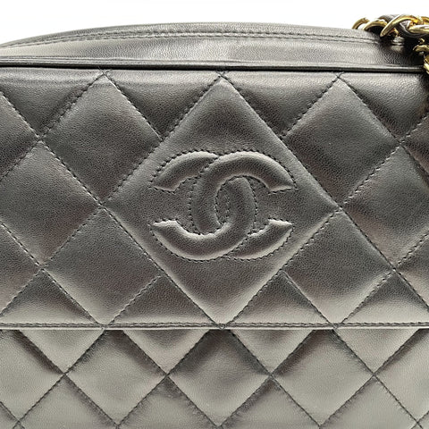 シャネル CHANEL 1995年 ハンドバッグ ラムスキン ブラック WS2037