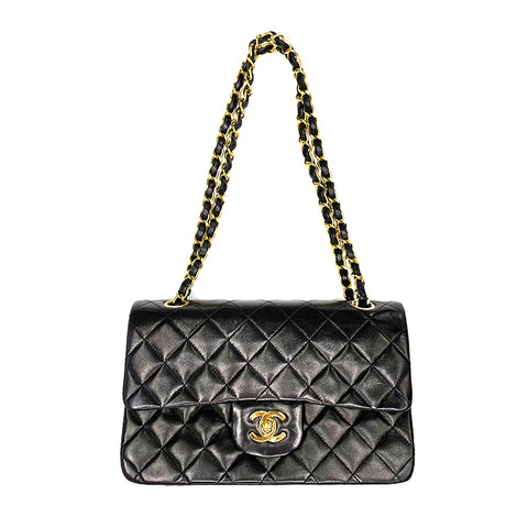 シャネル CHANEL マトラッセ クラシカル ダブルフラップ チェーンショルダー 1994-1996年 ショルダーバッグ ラムスキン ブラック WS2122