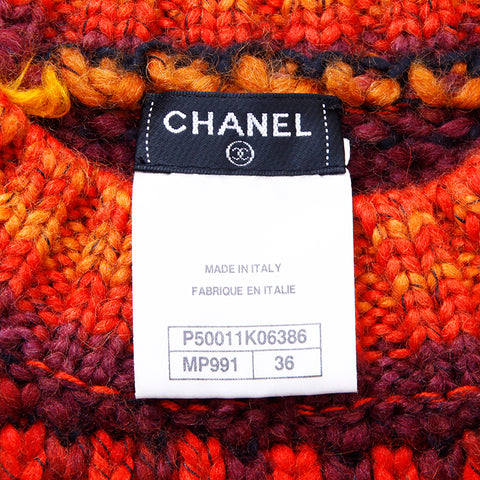 CHANEL ウール 赤 セーター平置き身丈53cm肩幅42cm - ニット/セーター