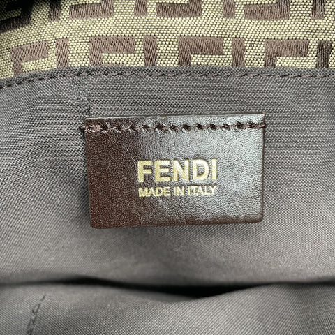 フェンディ FENDI ズッキーノ  ショルダーバッグ キャンバス ブラウン WS2181