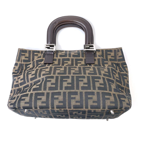 Fendi Zucca en cuir toile tout-over Modèle de sac à main Brown WS2229