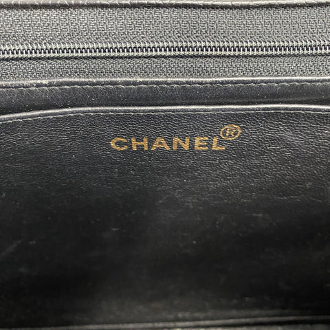 シャネル CHANEL マドモアゼル フラップ キャビアレザー 1990年 ショルダーバッグ VINTAGE 中古 定番  レザー ブラック WS2335