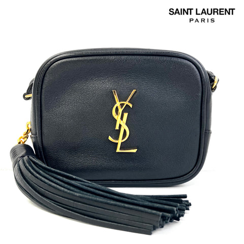 Saint Laurent Paris logo shoulder bag black WS2478