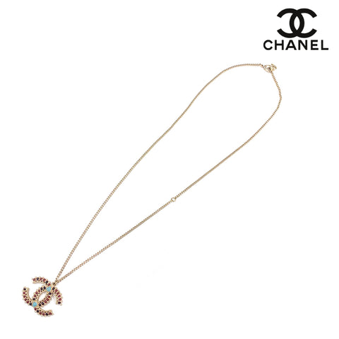 シャネル CHANEL 2014年 ネックレス VINTAGE 中古 定番 GP マルチカラー WS2501