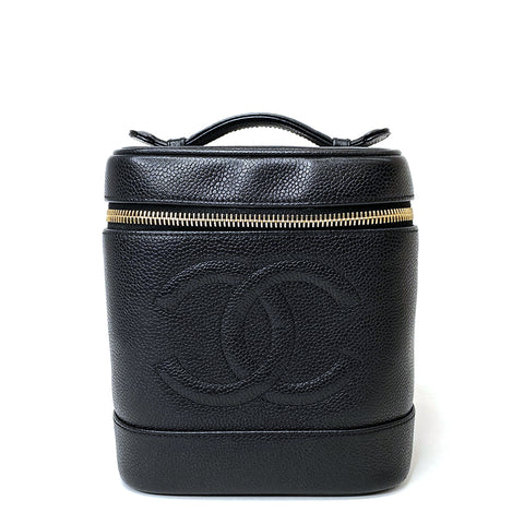 Chanel Caviar Skin Vanity Handbag Cuir Black WS2541