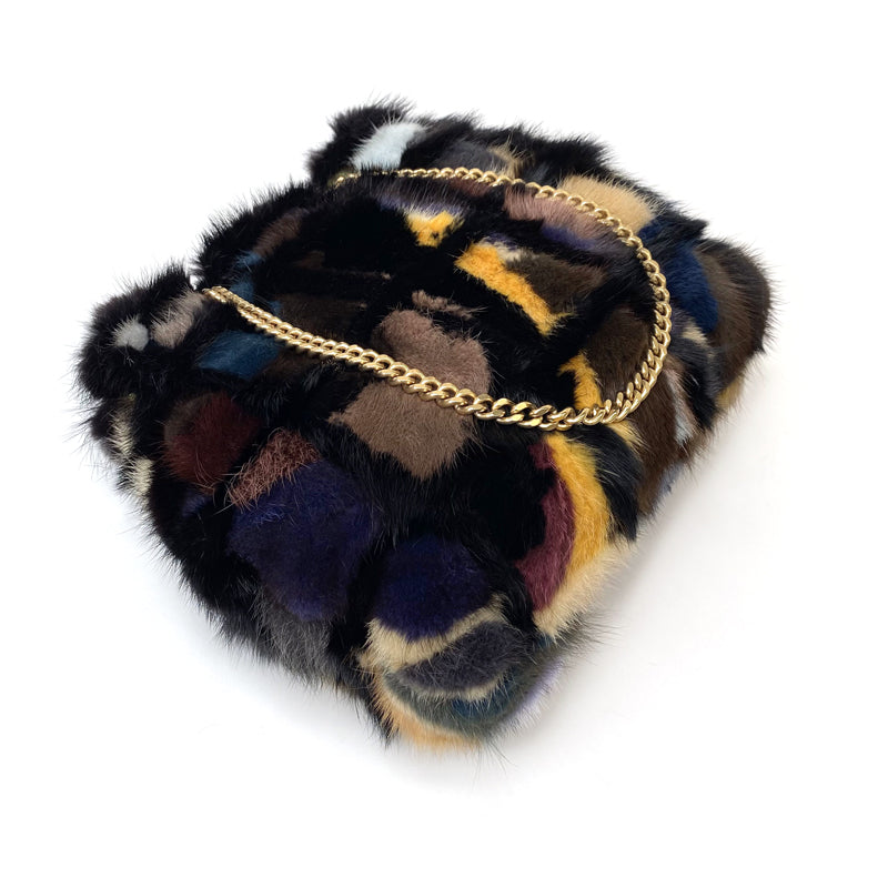 Chanel Coco Mark Fur x Leather Shoulder Bag Black WS2547 – NUIR