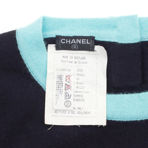 シャネル CHANEL サイズ40 1995年 ニット VINTAGE 中古 定番 カシミヤ ブラック WS2567