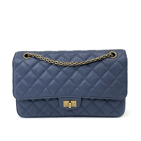 シャネル CHANEL マトラッセ チェーンショルダー 2016年 ショルダーバッグ ラムスキン ブルー WS2575