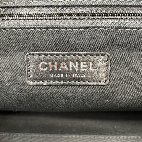 シャネル CHANEL ドーヴィル ボーリング 2WAY チェーンショルダー 2022年 ショルダーバッグ コットン ネイビー×ブラック WS2578