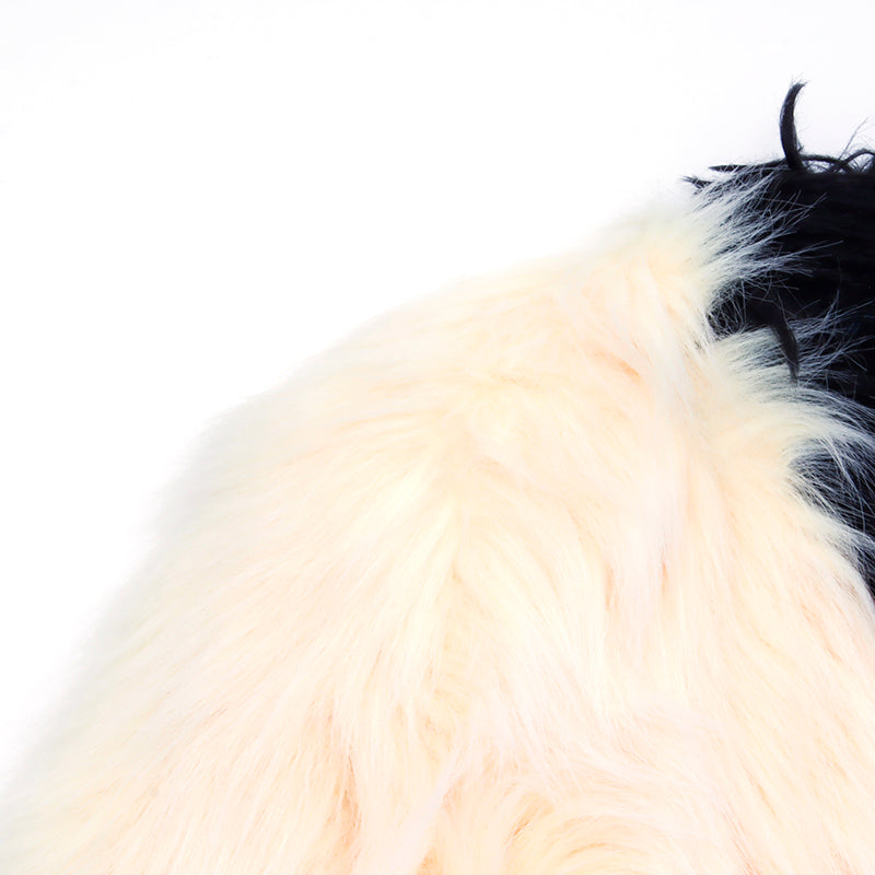 シャネル CHANEL バイカラー ファー ジャケット ブルゾン size:42