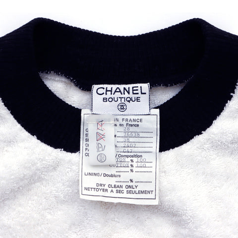 シャネル CHANEL サイズ38 1990年 スウェット コットン ホワイト WS2616