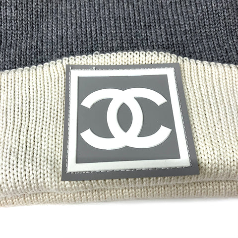 シャネル CHANEL SPORT LINE ココマーク ニット帽 ニットキャップ