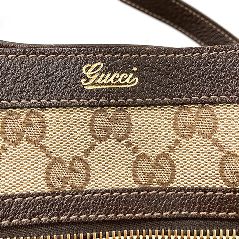 グッチ GUCCI GG キャンバス ワンショルダーバッグ バイカラー  ショルダーバッグ フロントポケット ブラウン×ベージュ WS2807