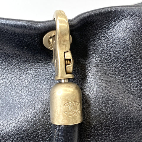 シャネル CHANEL キャビアスキン ココマーク ハンドバッグ VINTAGE 中古 定番 レザー ブラック WS2900