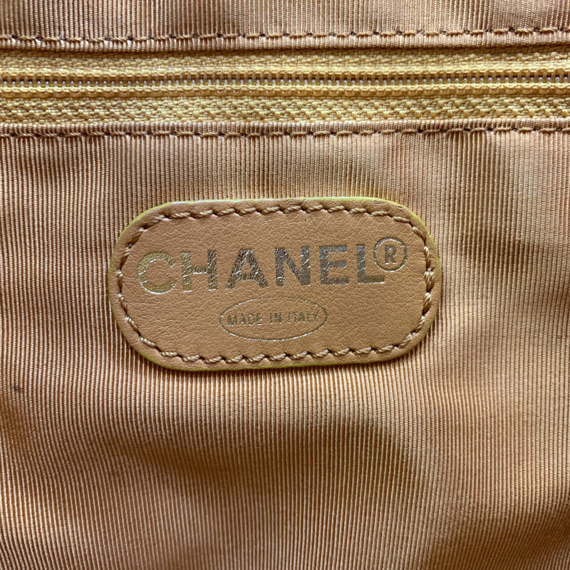 シャネル CHANEL ココマーク 2000年 トートバッグ ラムスキン オレンジ